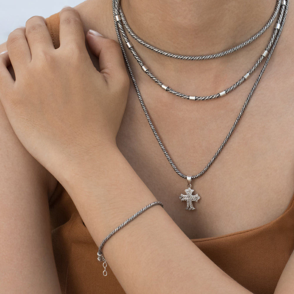 Italian silver rope bracelet & chain 2, 3 4mm