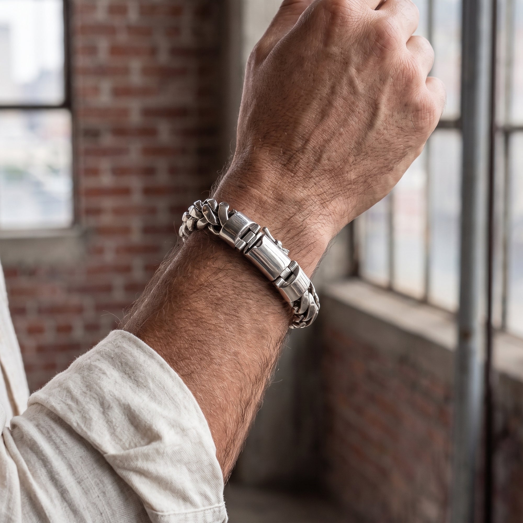 mens sterling silver bracelets