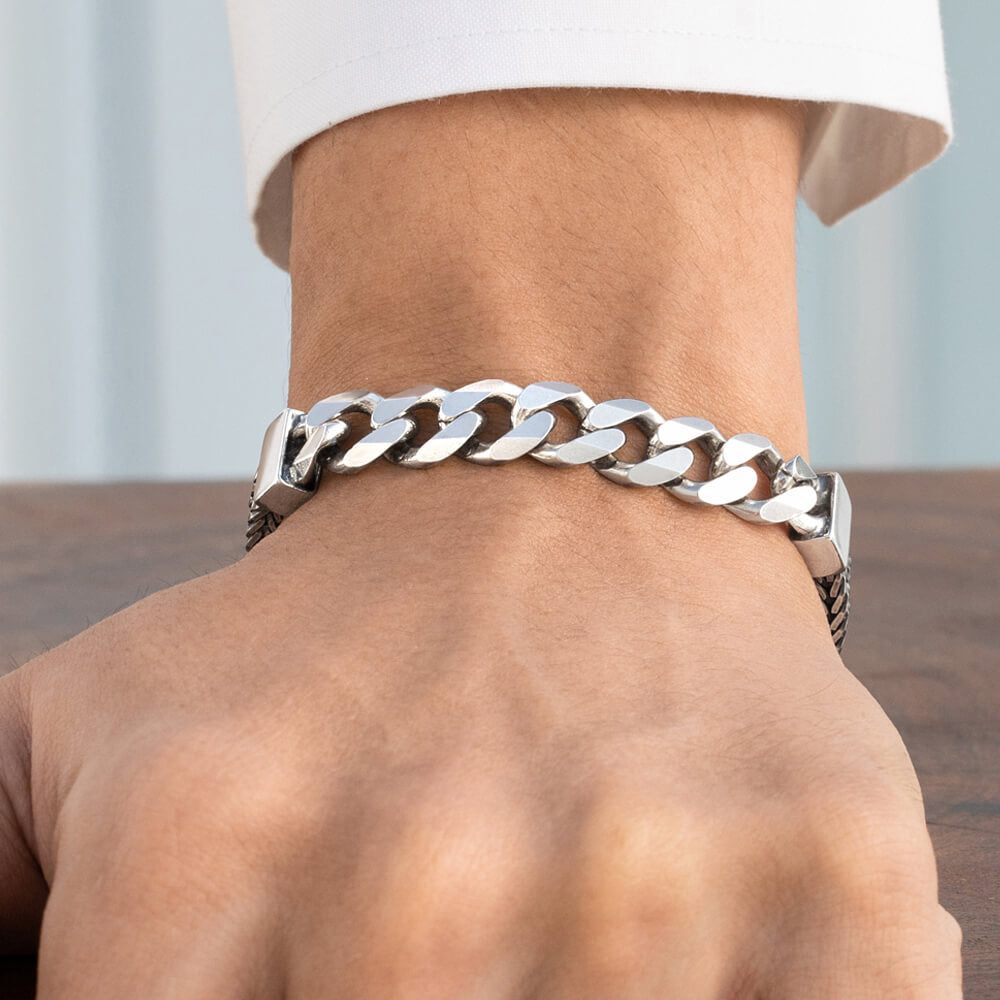 Silver links bracelet