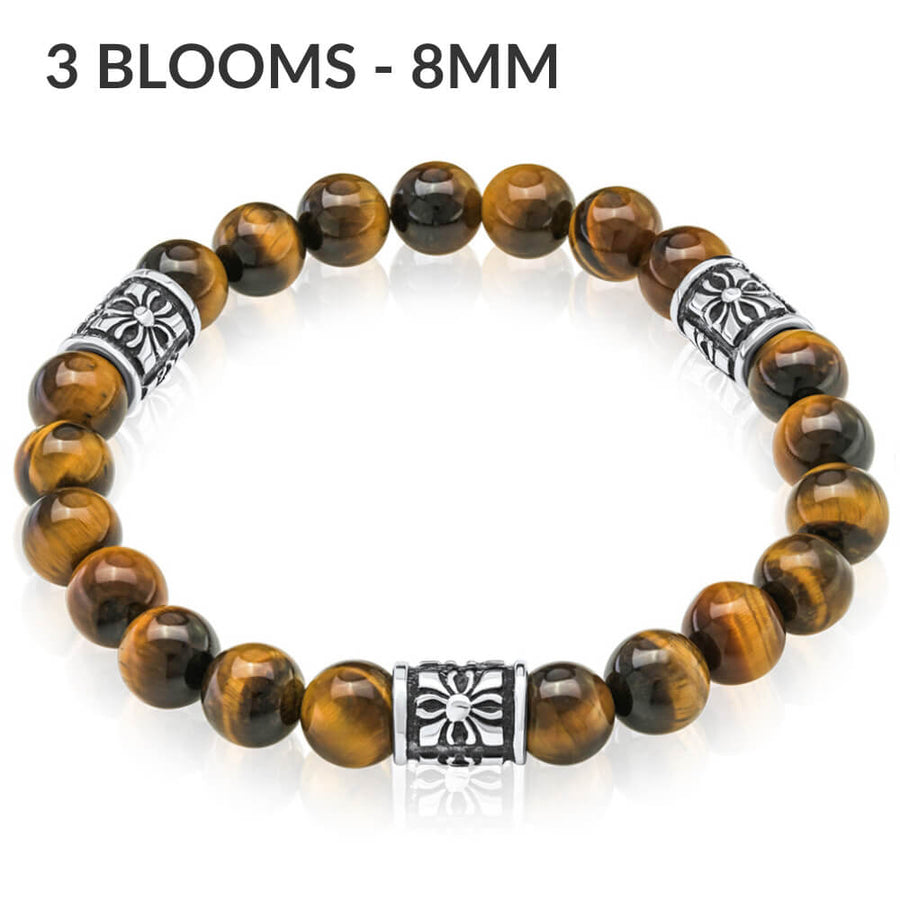 Tiger Eye Men Leather Woven Bracelet