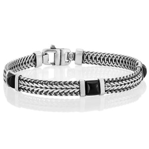 Mens black onyx bracelet