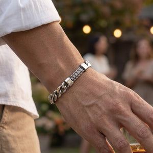 Italian 925 Silver Bracelet for men VY jewelry