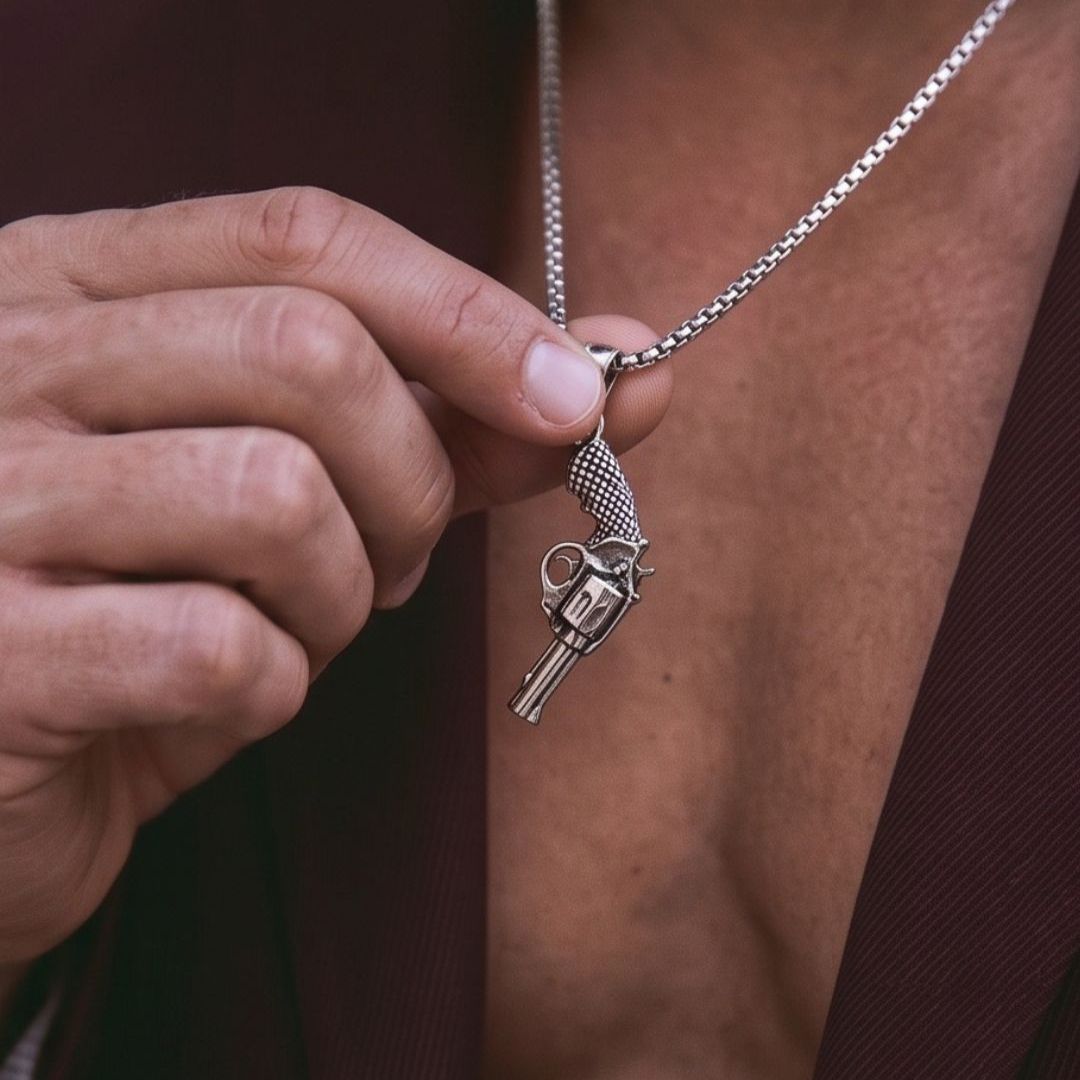 Revolver 925 silver pendant