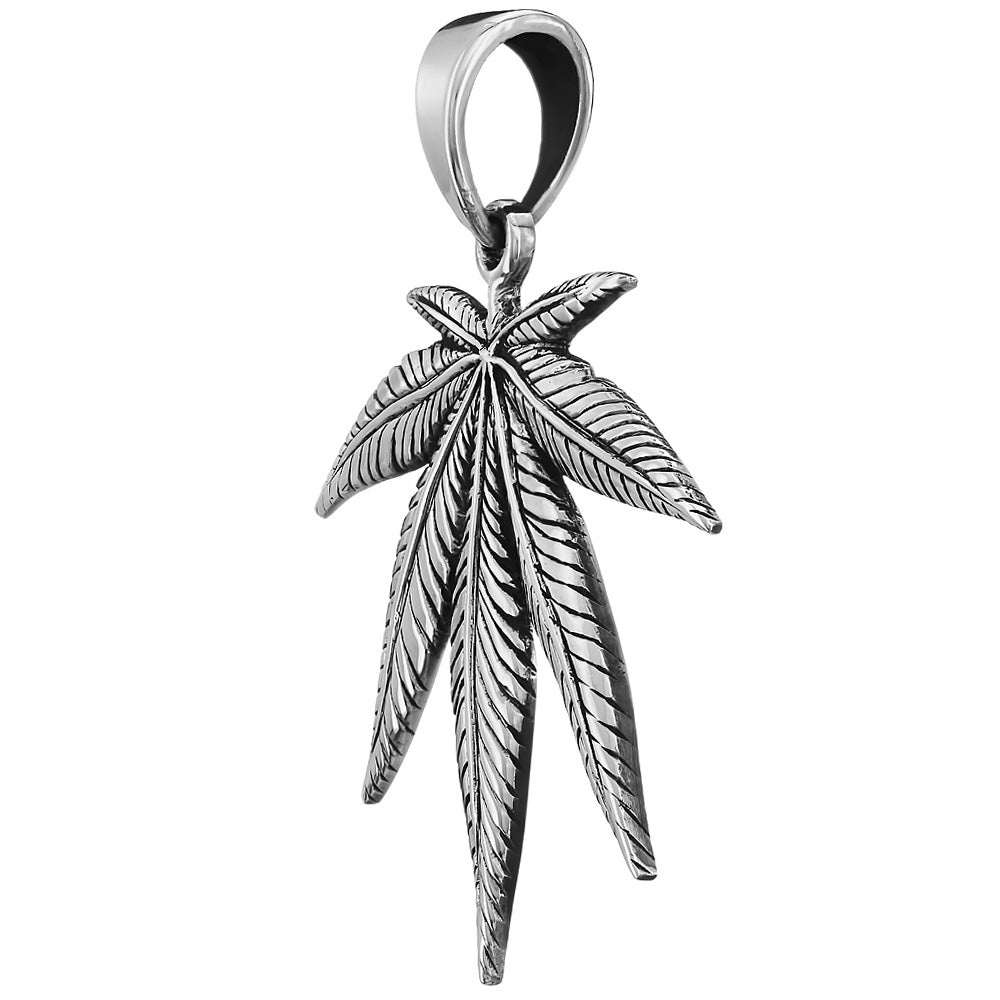 Marijuana leaf pendant