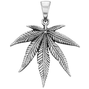Marijuana leaf pendant