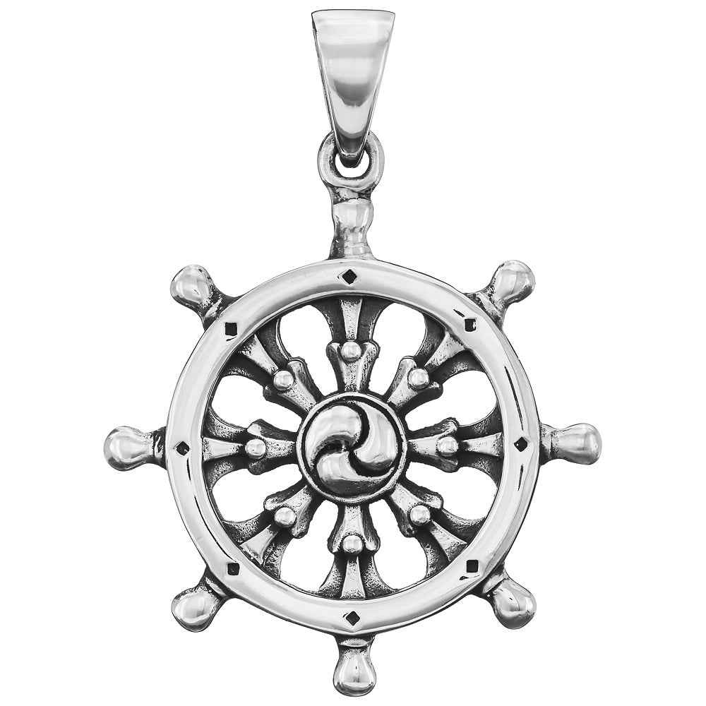 Ship wheel pendant