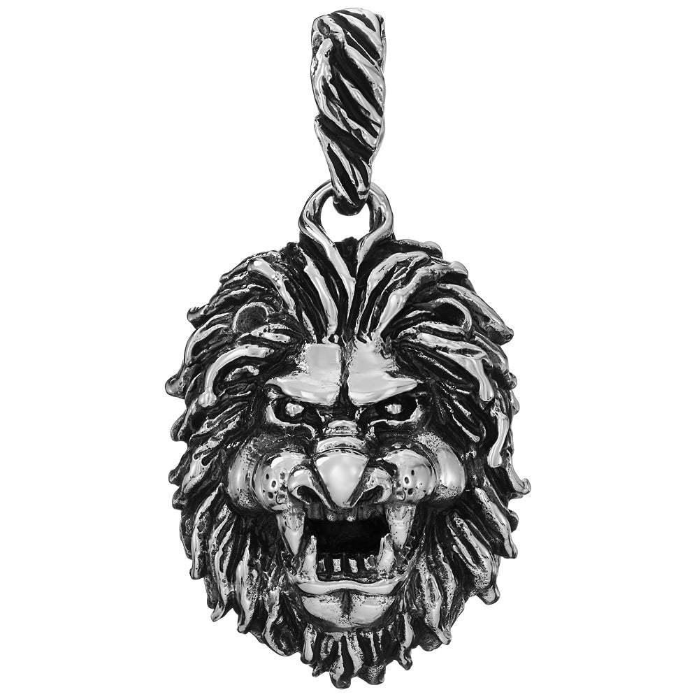 Silver lion pendant