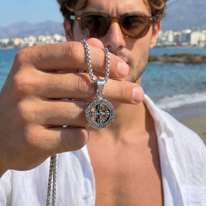 3d cross pendant for men
