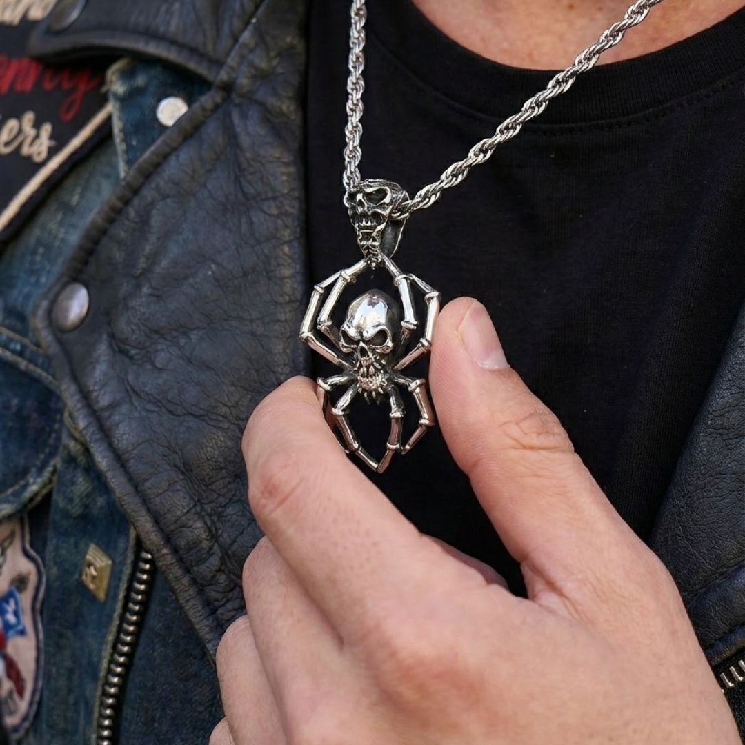 925 silver skull pendant