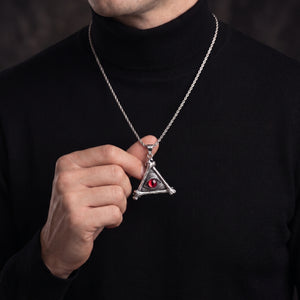 All seeing red eye pendant