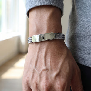 
Sterling silver 925 braided straps bracelet 