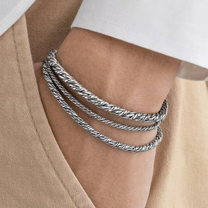 Sterling silver rope bracelet
