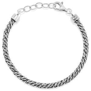 Sterling silver rope bracelet