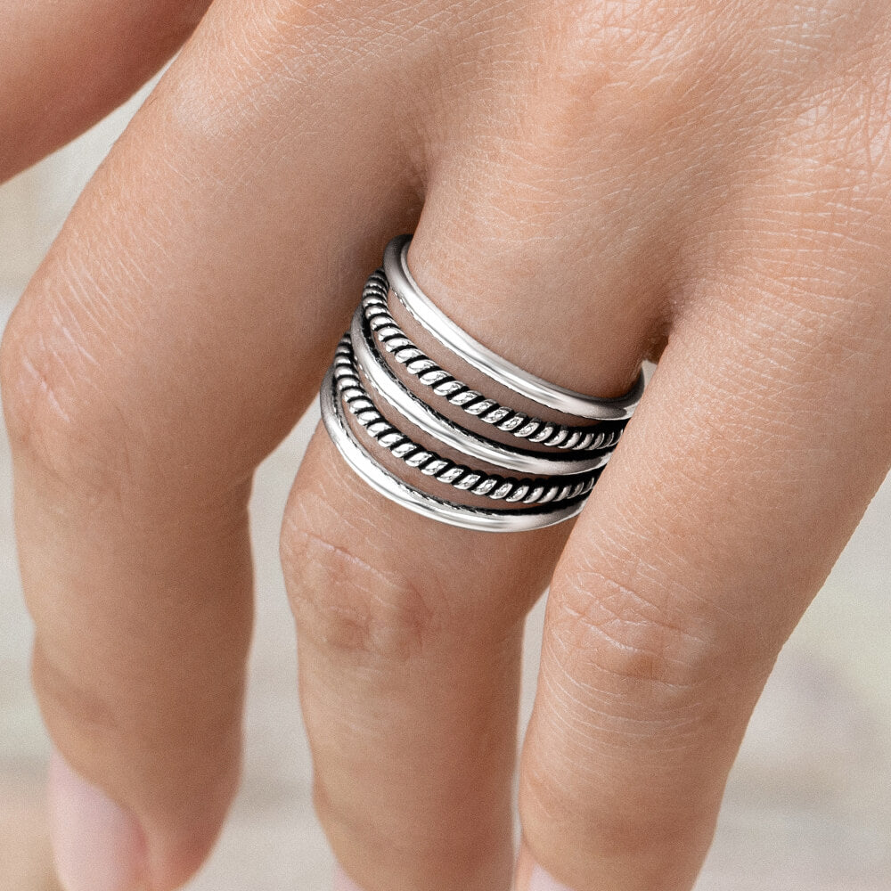 Stacking silver rings
