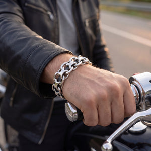 Sterling silver925 biker bracelet