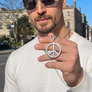Peace symbol pendant silver 925