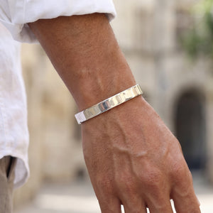 classic silver 925 cuff bracelet plain 