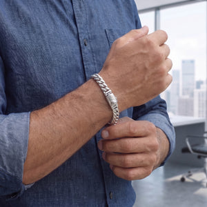 silver 925 bracelets for men