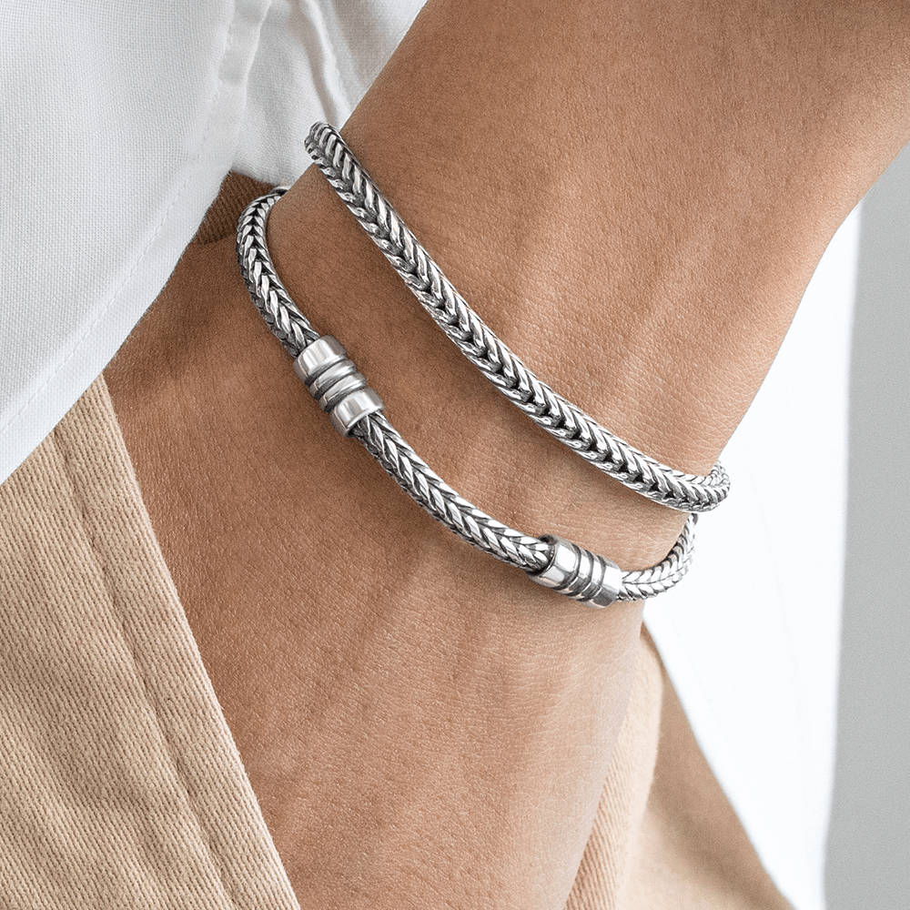 silver chain bracelet mens