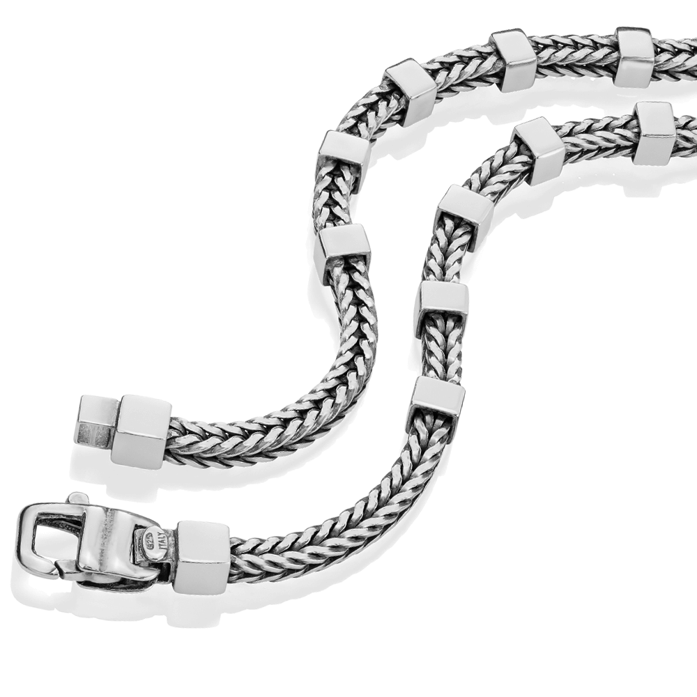 mens italian silver bracelet