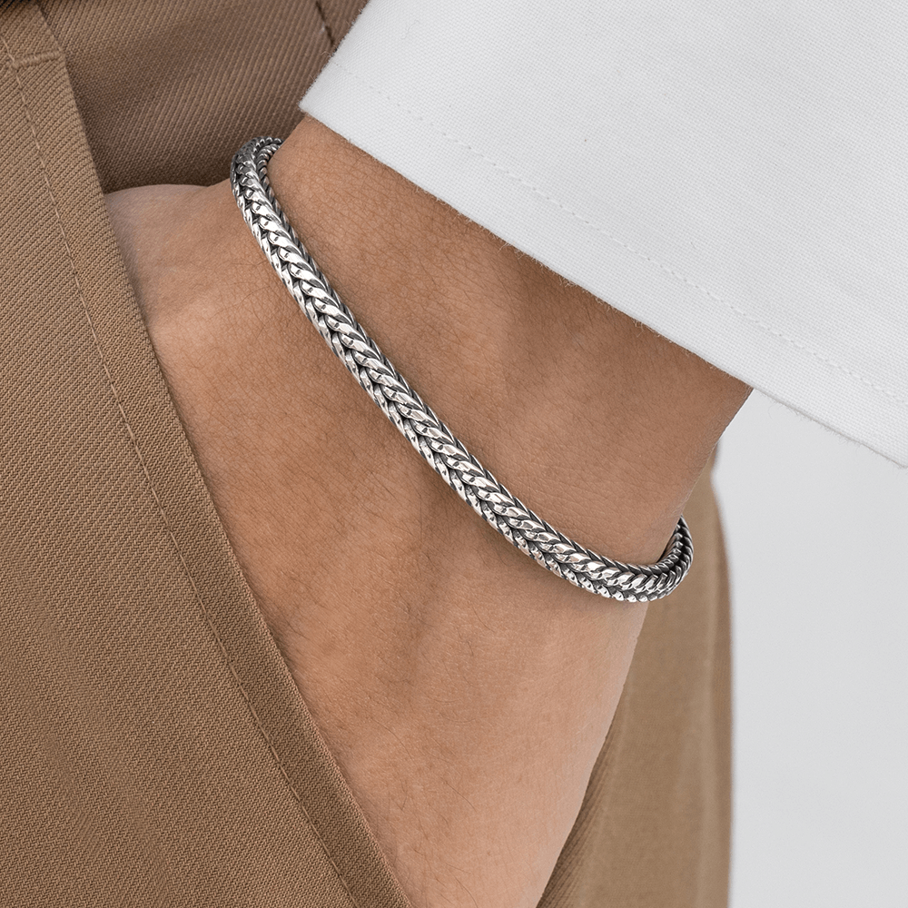 silver bracelet with clasp