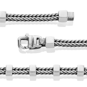 silver lock bracelet