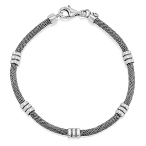 silver bracelet with beads