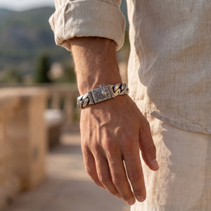 mens silver bracelets 