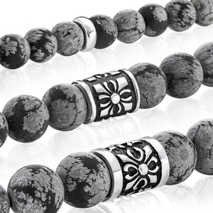 Snowflake Obsidian bracelet