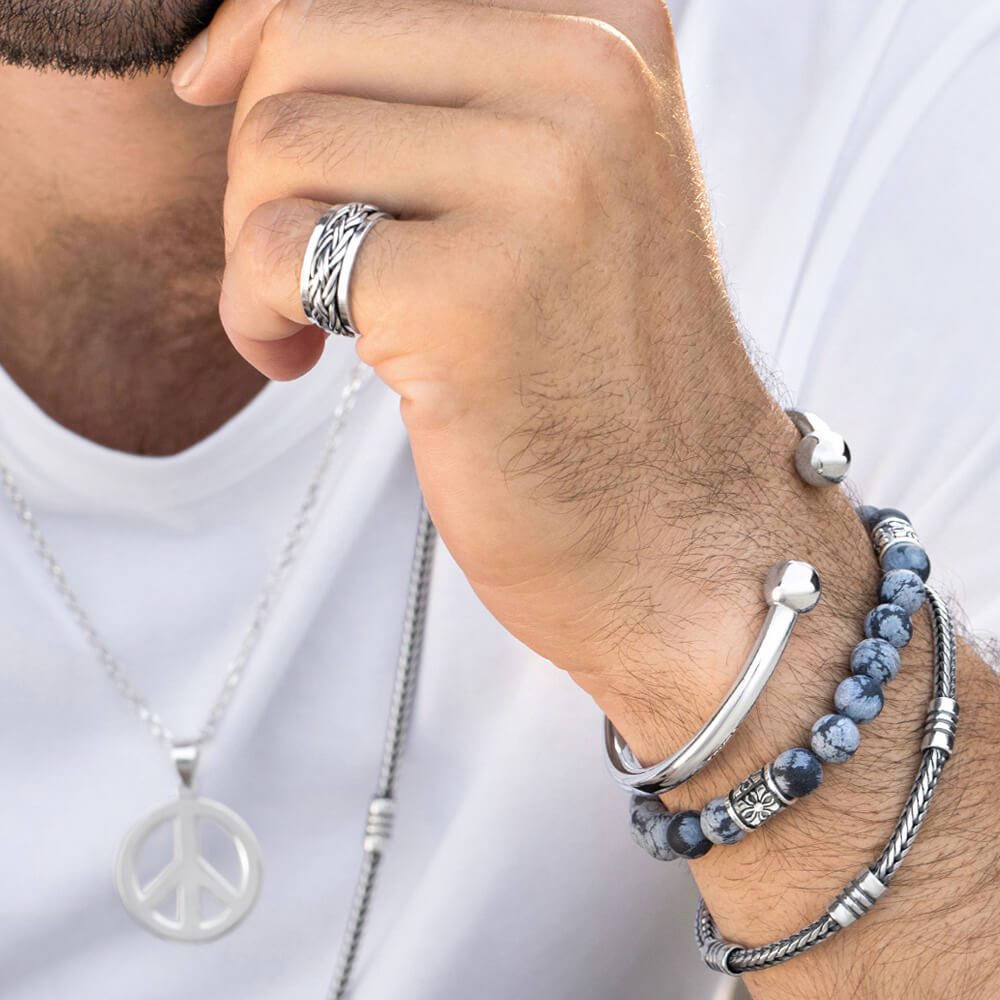 Silver jewelry for men