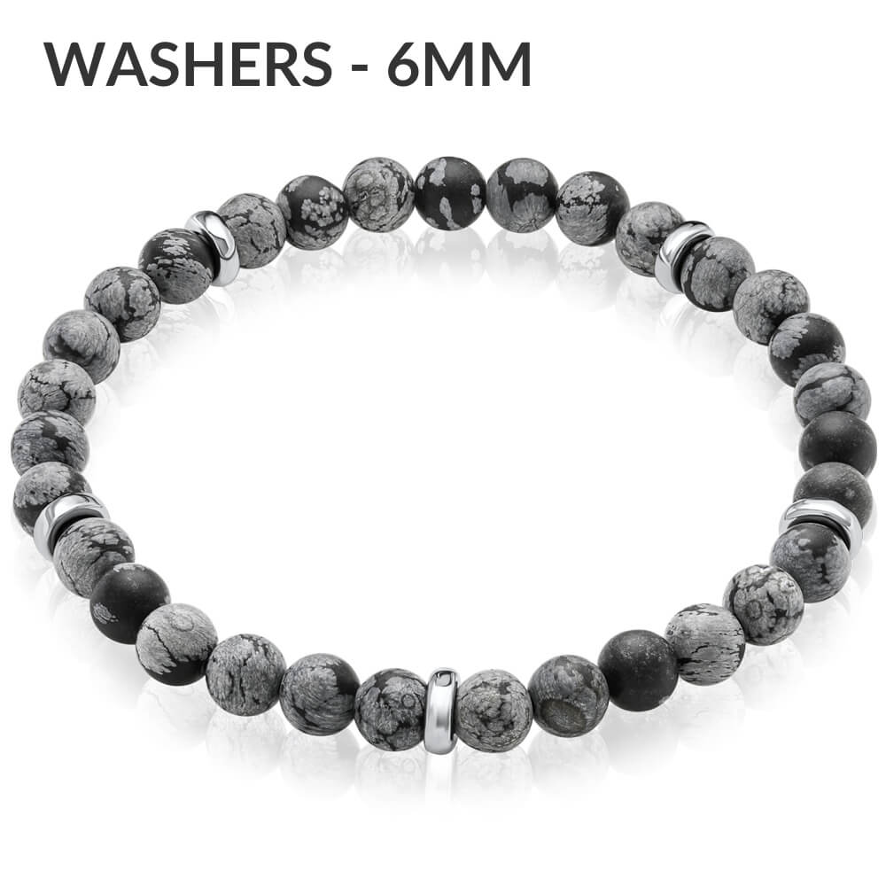 Snowflake Obsidian bracelet