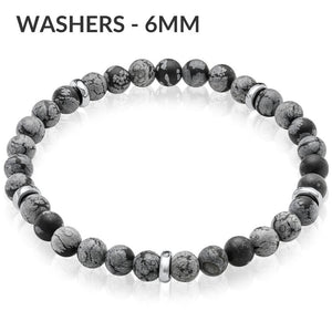 Snowflake Obsidian bracelet