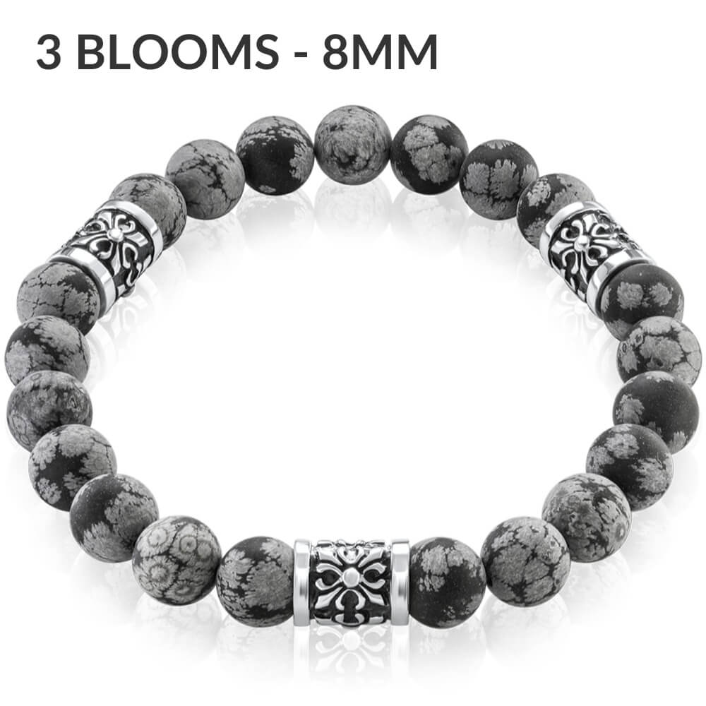 Snowflake Obsidian bracelet