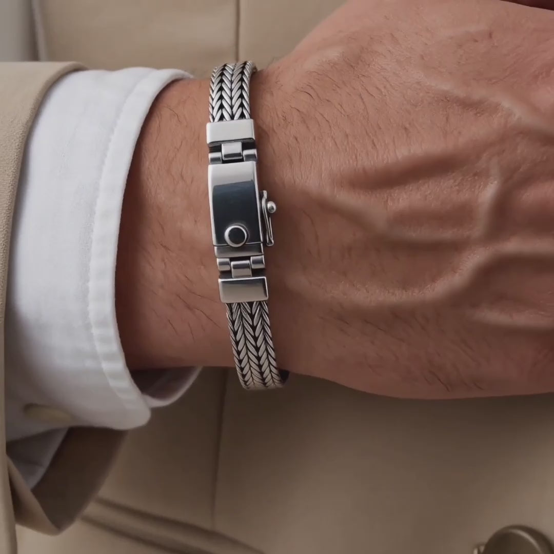 Men silver bracelets 925