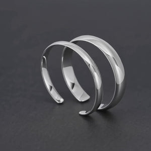 Silver 925 cuff bracelets 7/10mm