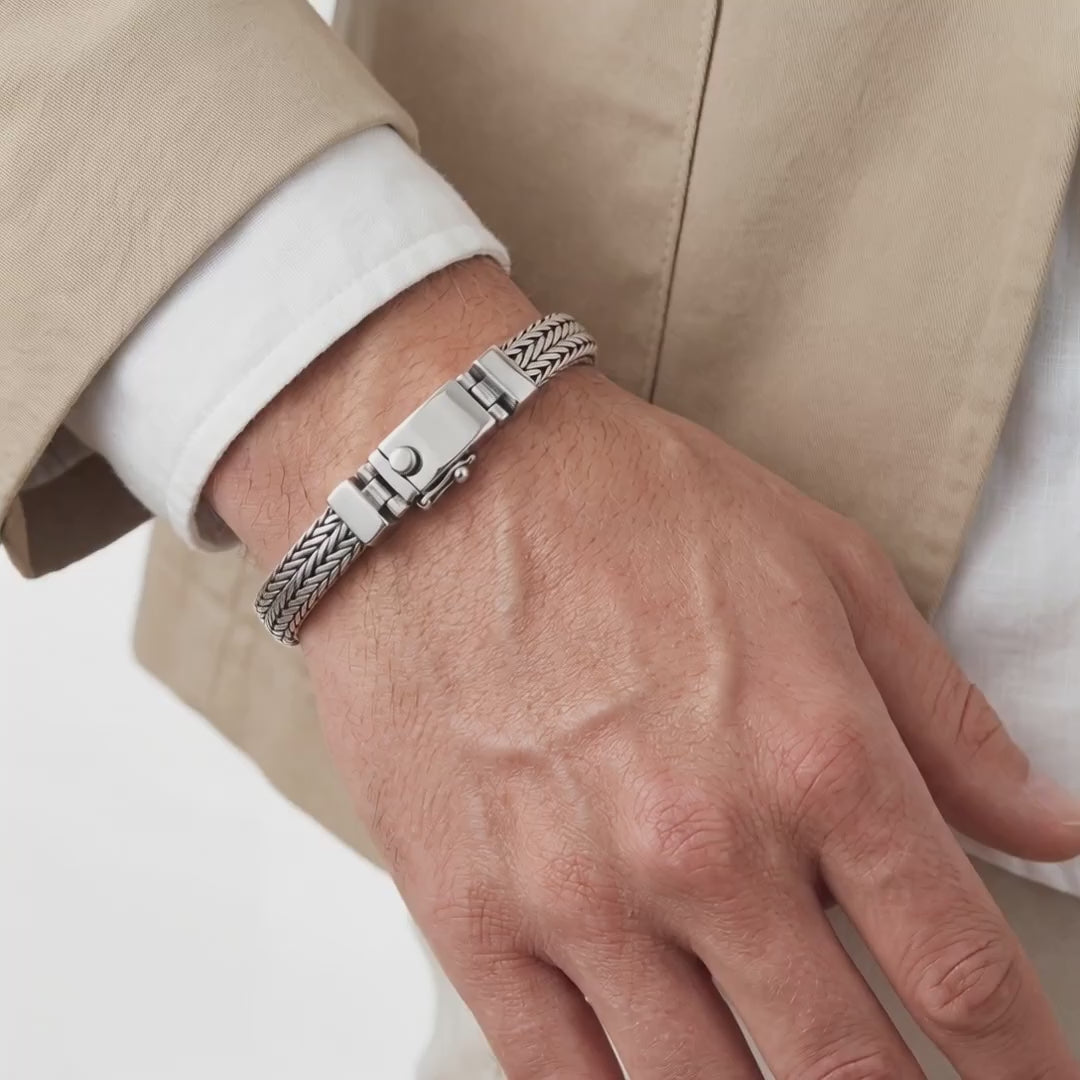 sterling silver mens bracelet 925
