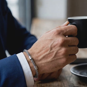 men silver bracelet 925