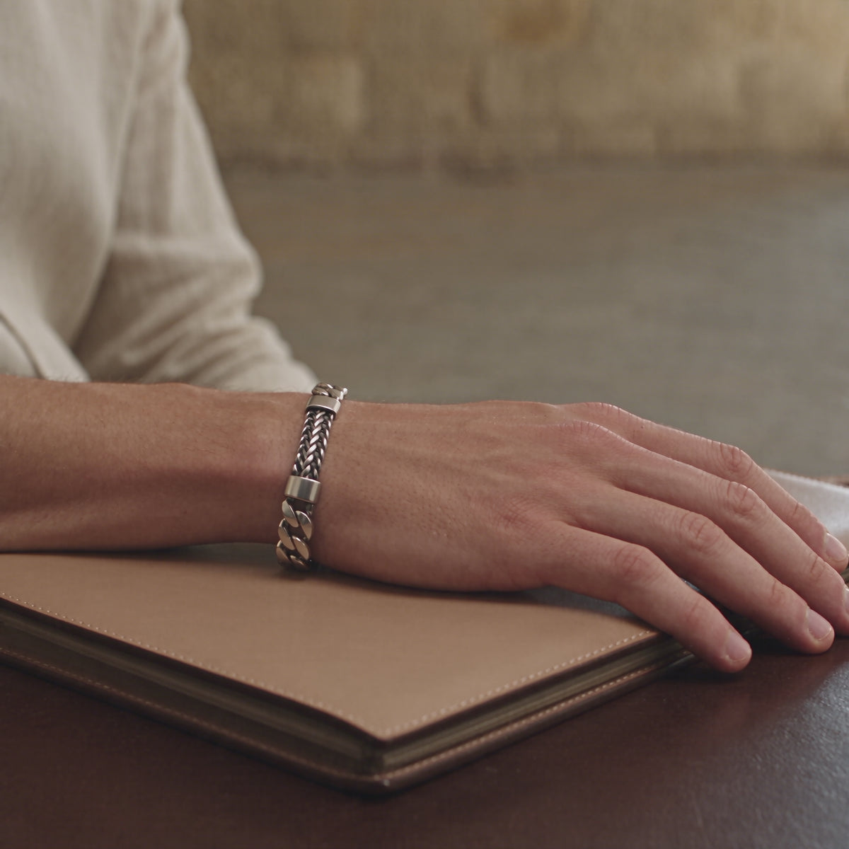 Italian mens bracelet 925