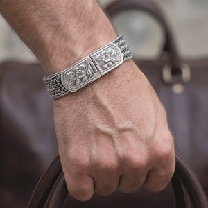 men silver bracelet 925