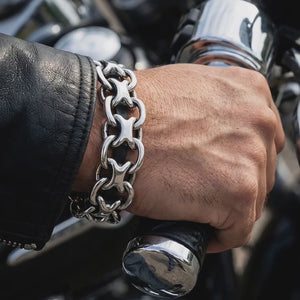 Sterling 925 silver biker bracelets