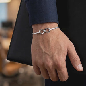 infinity silver bangle 925 bracelet