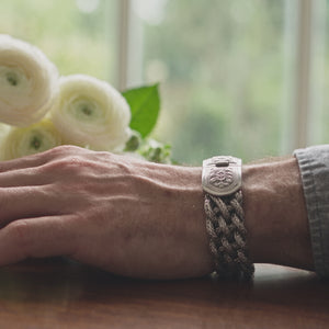 Sterling silver braided bracelet 925