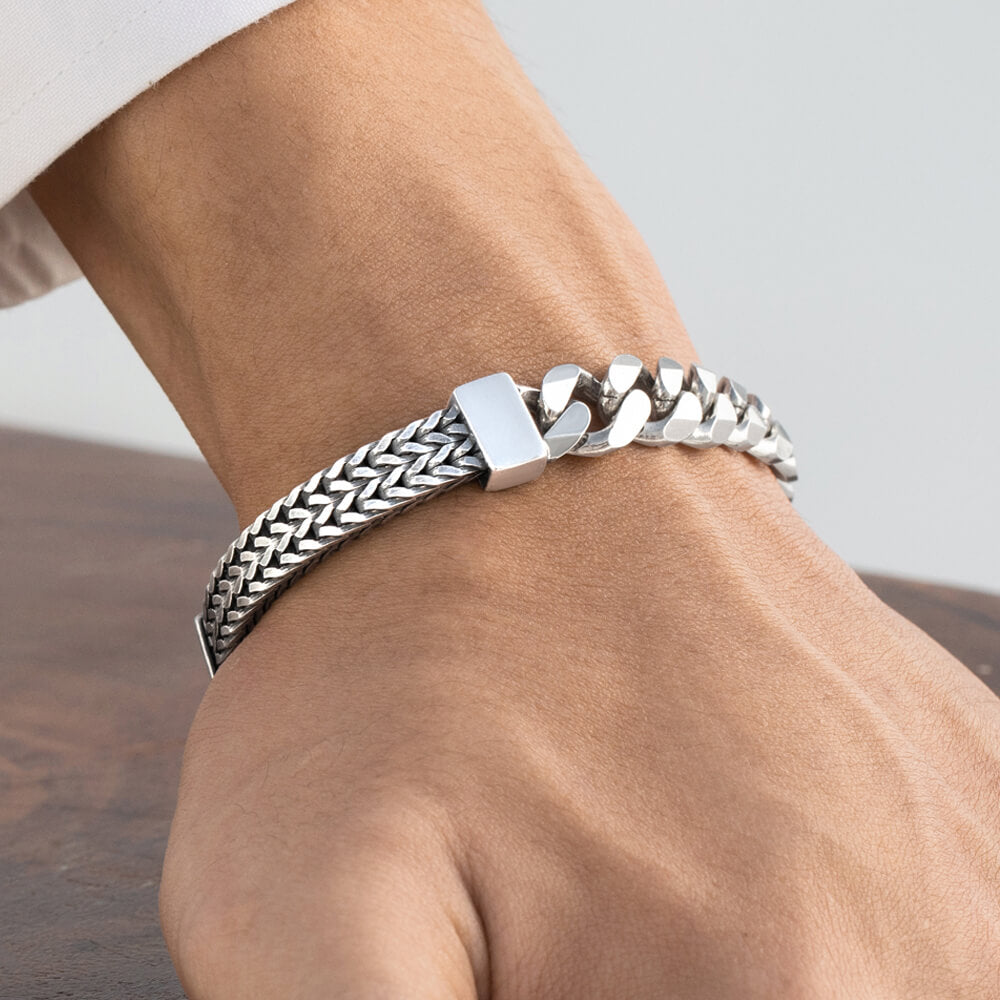 Silver 925 links bracelet Italy for men
