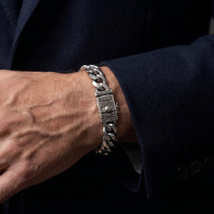 silver 925 mens bracelet