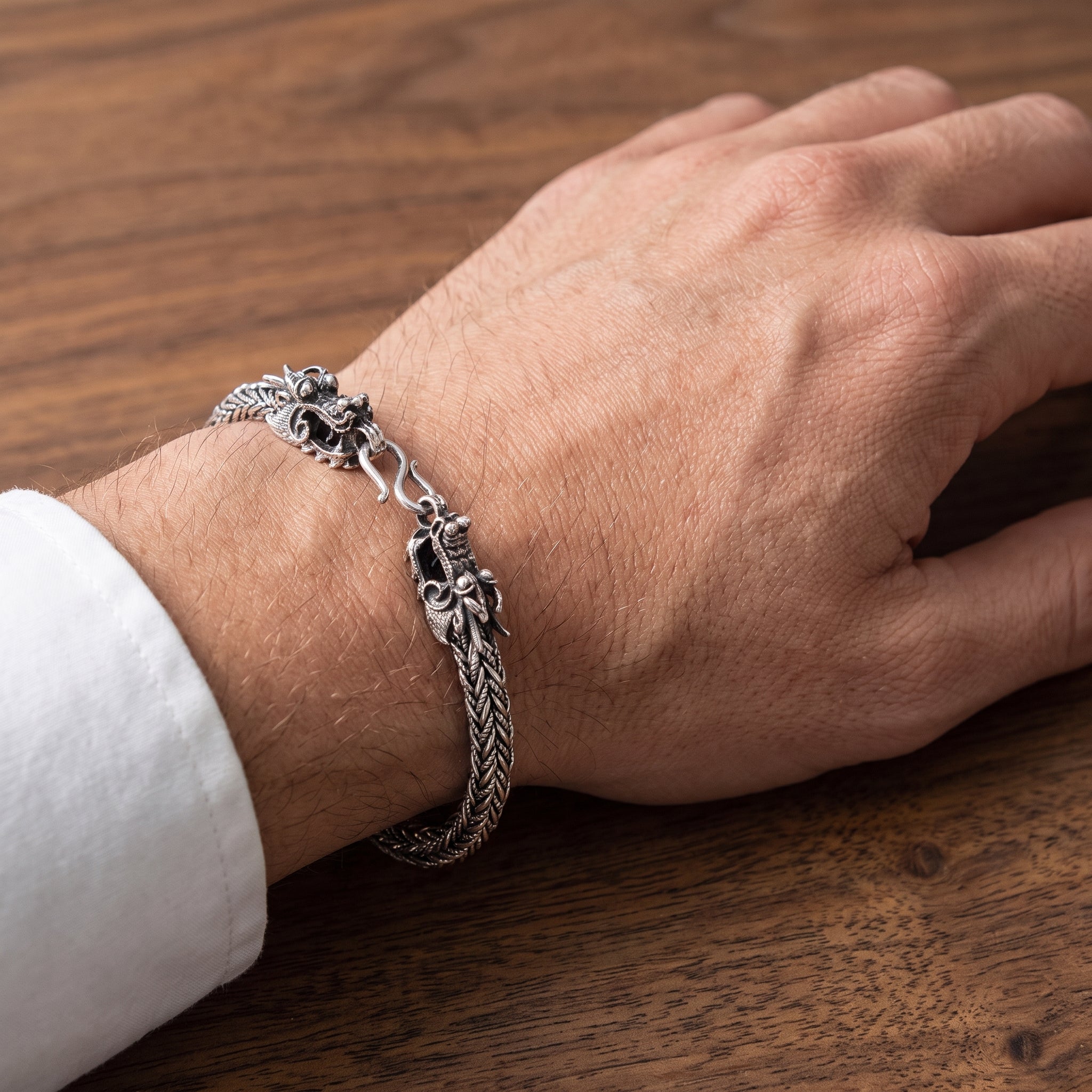 Silver dragon bracelet 925