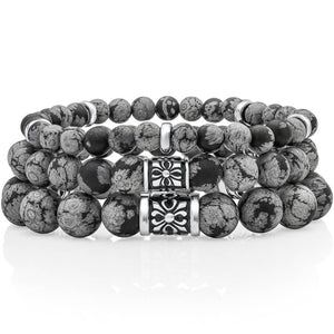 Snowflake Obsidian bracelet