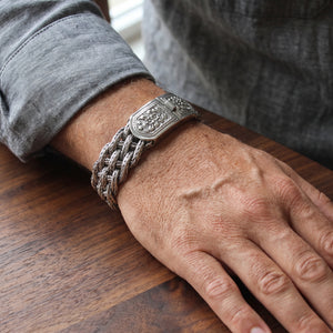 Sterling silver 925  braided bracelet 
