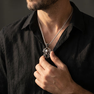 silver 925 spider pendant