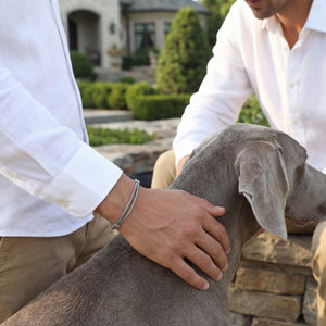 Italian silver thin bracelet mens
