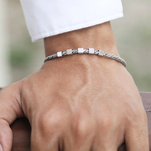 men silver bracelet